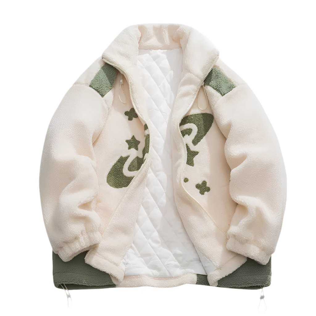 Fleece Shooting Stars Turtleneck Jacket