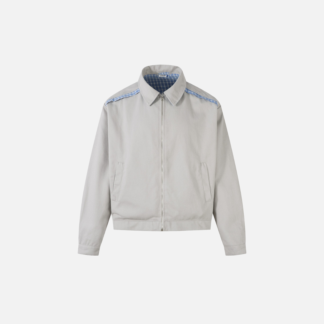 Vielseitige, stylische Freizeitjacke im Y2K-Stil mit Karokragen