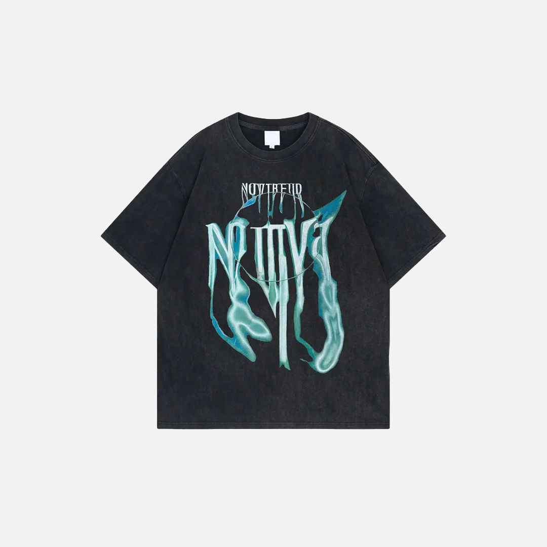 T-shirt oversize confortable style grunge imprimé graphique