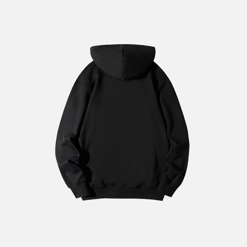 Gilet zippé à capuche noir uni