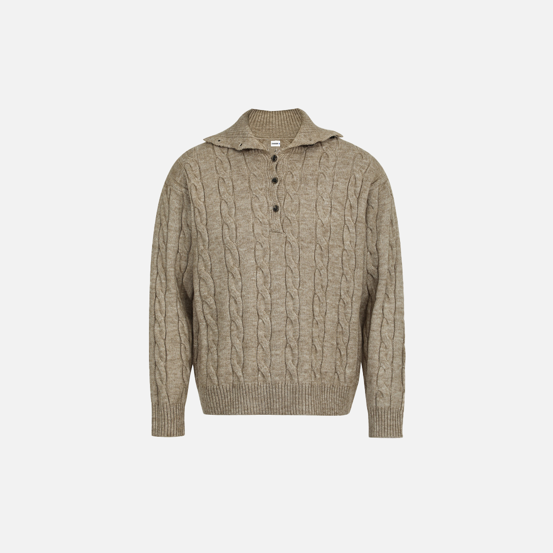Pull à col roulé décontracté en maille confortable pour homme