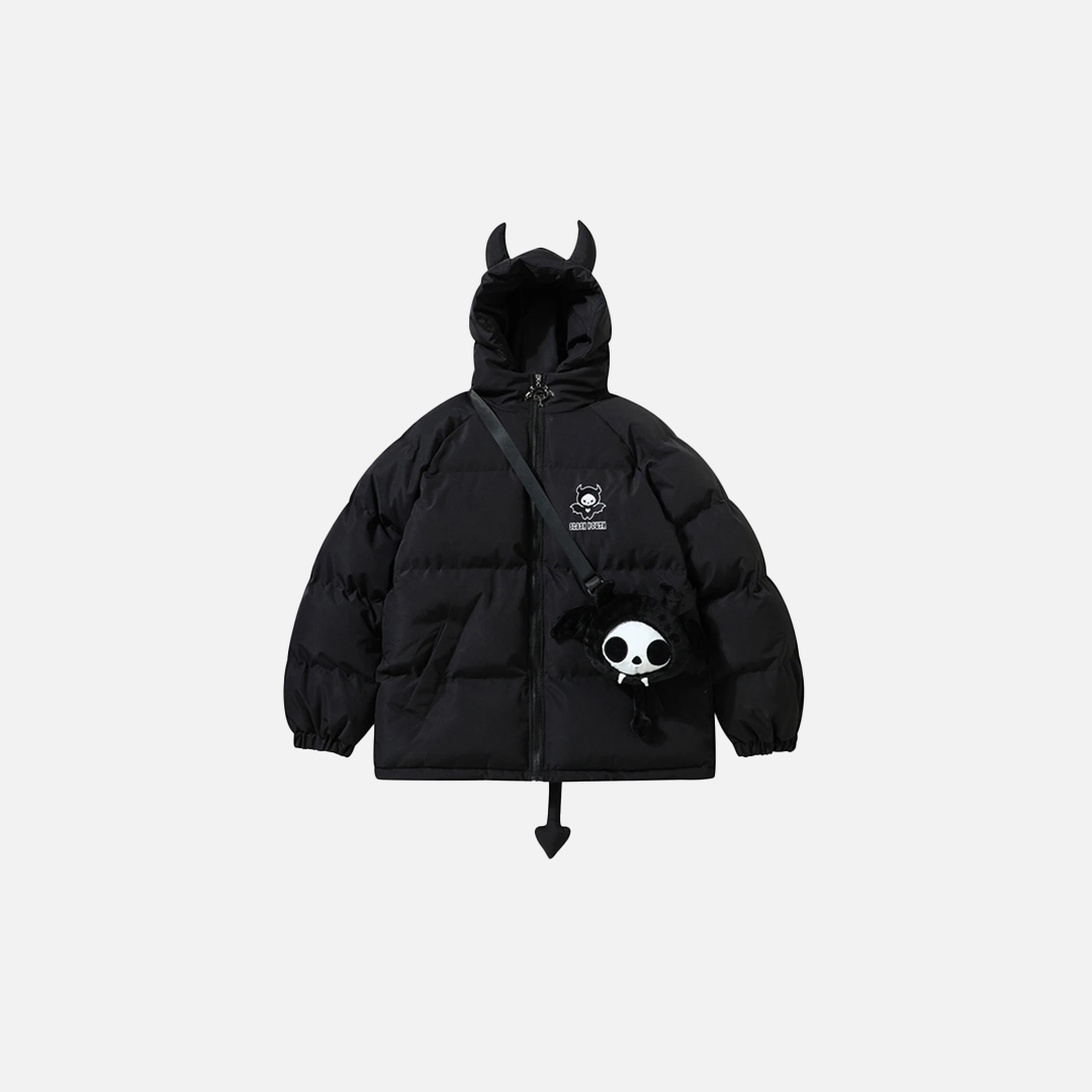 Veste matelassée Monster avec sac, style streetwear