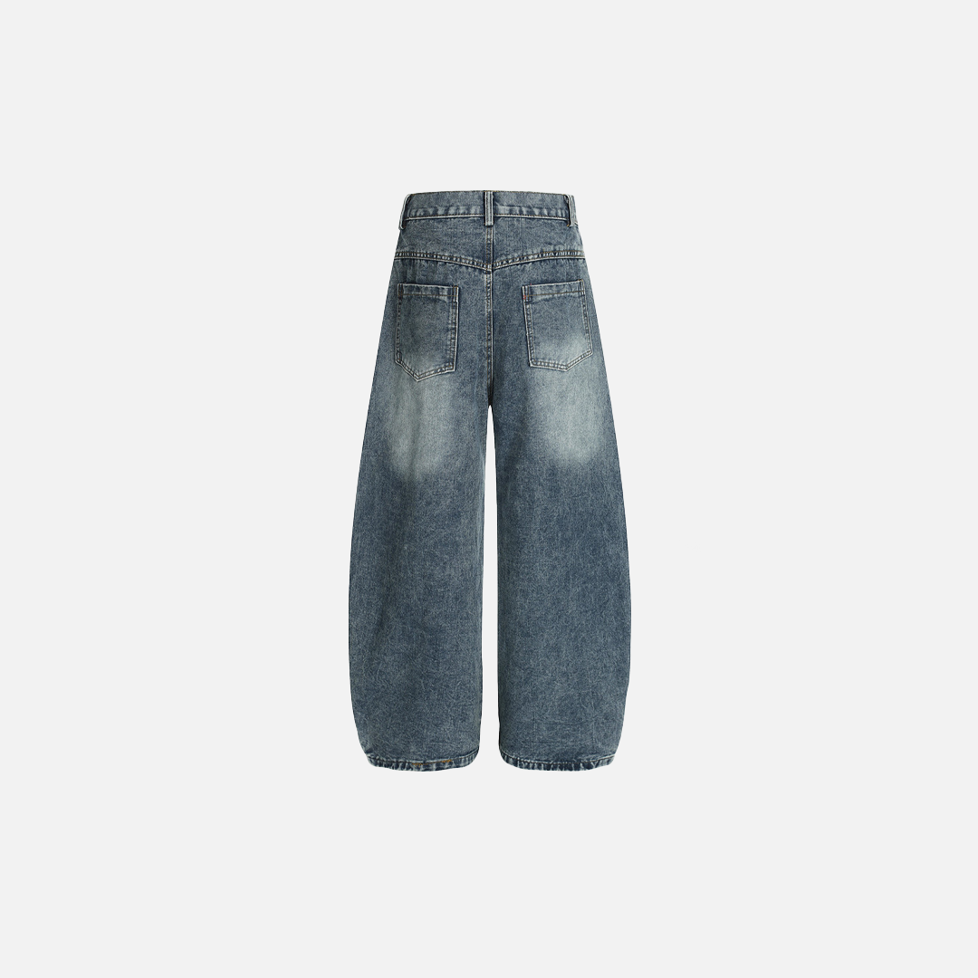 Y2K Style Distressed Denim Wide Leg Jeans