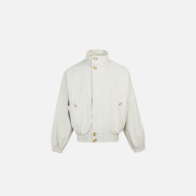 Windjacke mit hohem Kragen