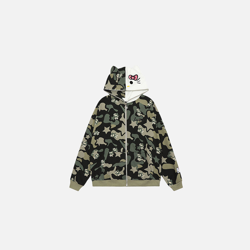 Kultiger Kitty Camo Hoodie