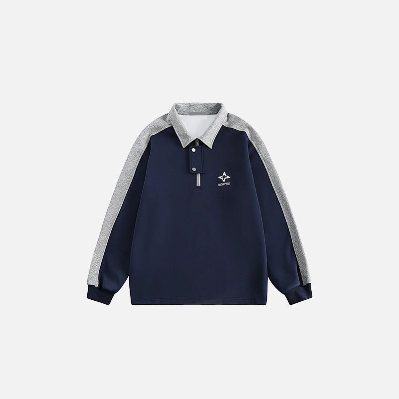 Sweatshirt mit Rennstickerei