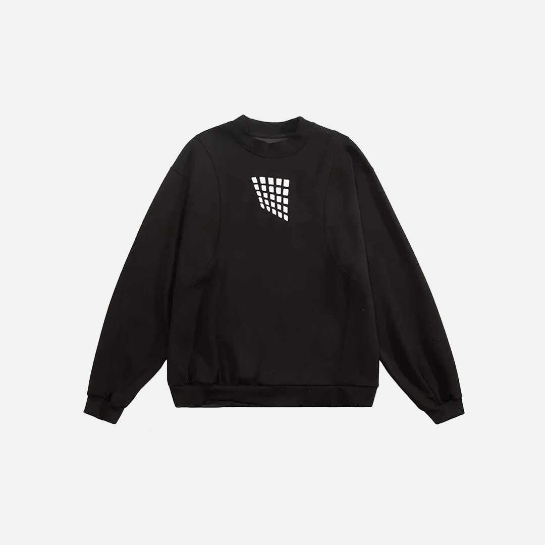 Frühlingstaugliches, stylisches Sweatshirt mit Stickerei und Rundhalsausschnitt