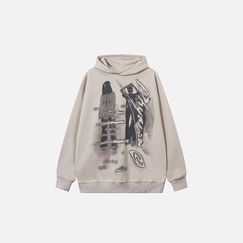 Abstrakter Graffiti-Hoodie