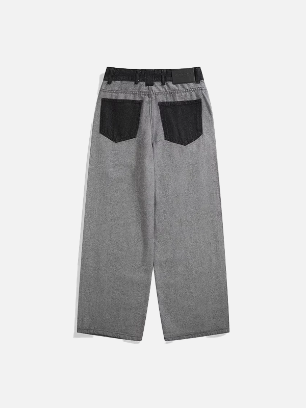 Cargo-Jeans im amerikanischen Stil mit umgekehrter Kontrastfarbe