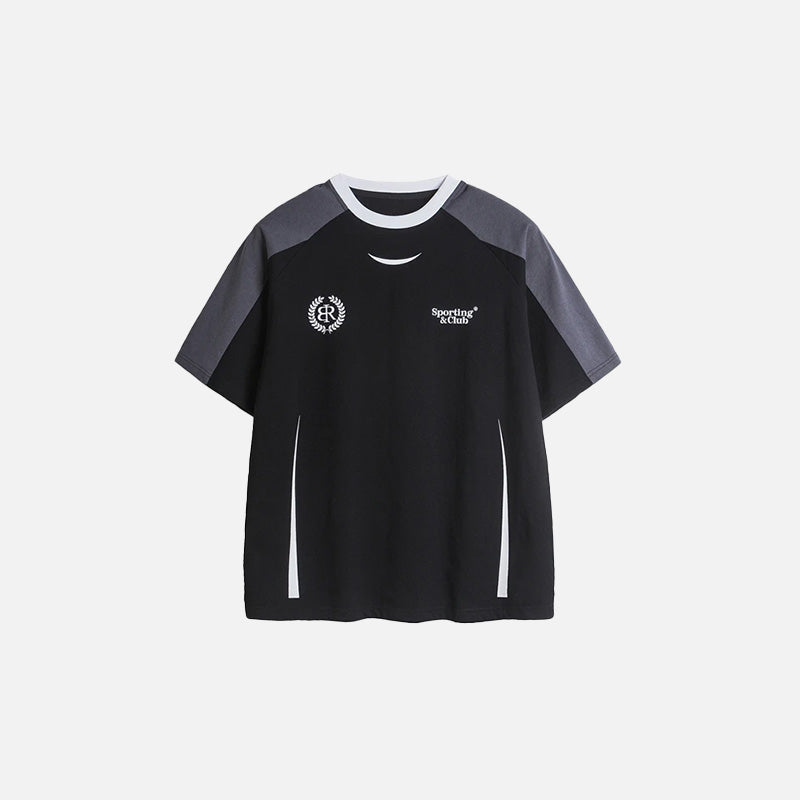 T-shirt de sport patchwork