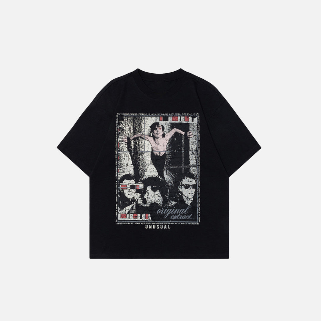 Kurzarm-T-Shirt mit Vintage-Print