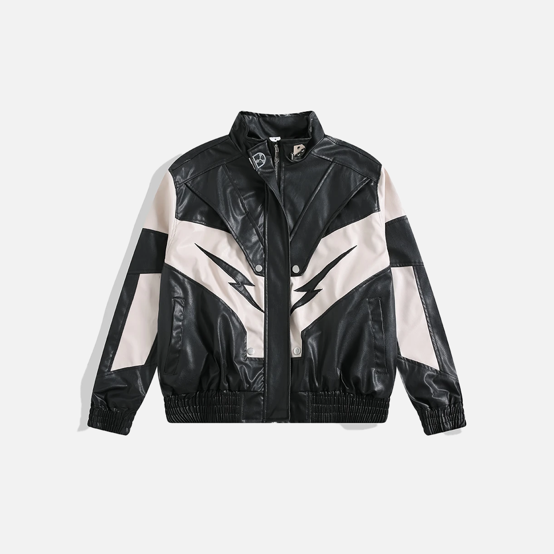 Trendige Streetwear, attraktive Motorradjacke aus PU-Leder