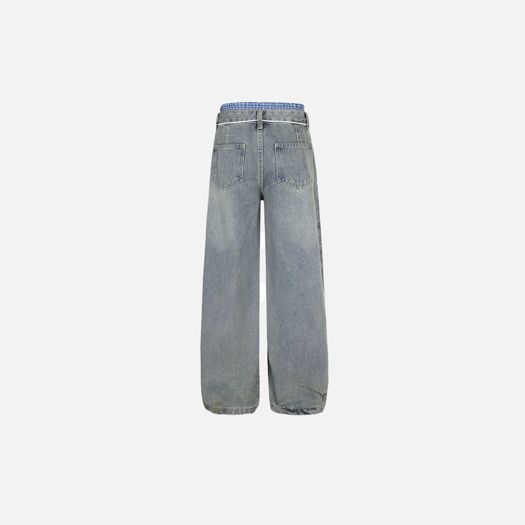 Trendige, bequeme Retro-Jeans mit hohem Bund und weitem Bein