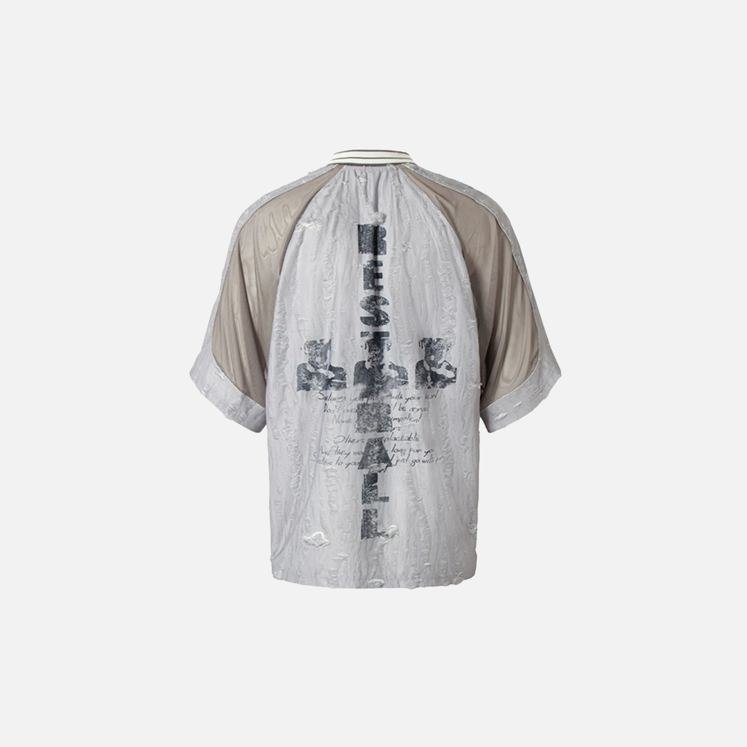 T-shirt oversize vintage délavé à motif color block