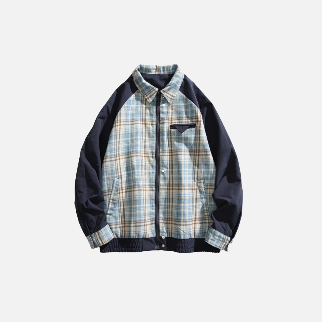 Autumn Plaid Casual Double Face Windbreaker Jacket