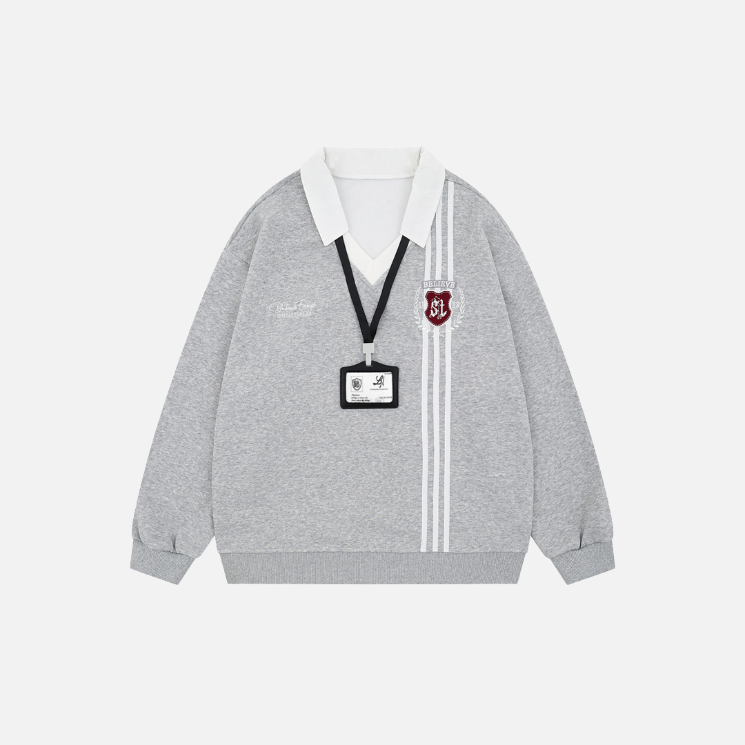 Pull en maille à col V et blocs de couleur audacieux et raffinés