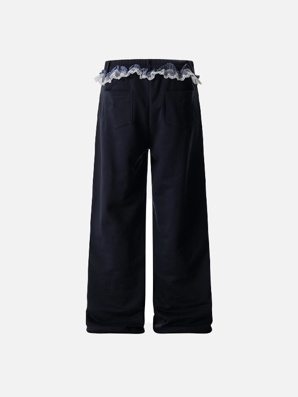 Modische, lässige Hose mit passender Spitze