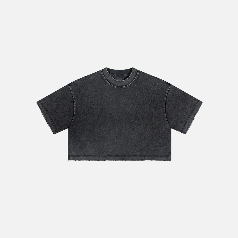 Damen-Crop-Top mit gewaschenen Nähten