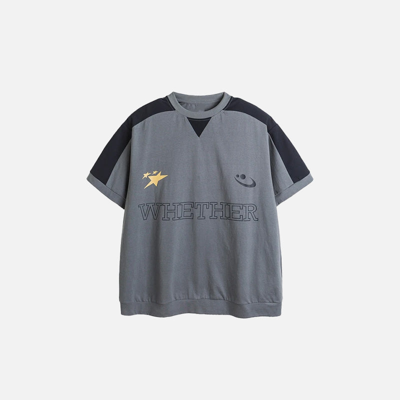 Sport-T-Shirt mit Farbblockmuster