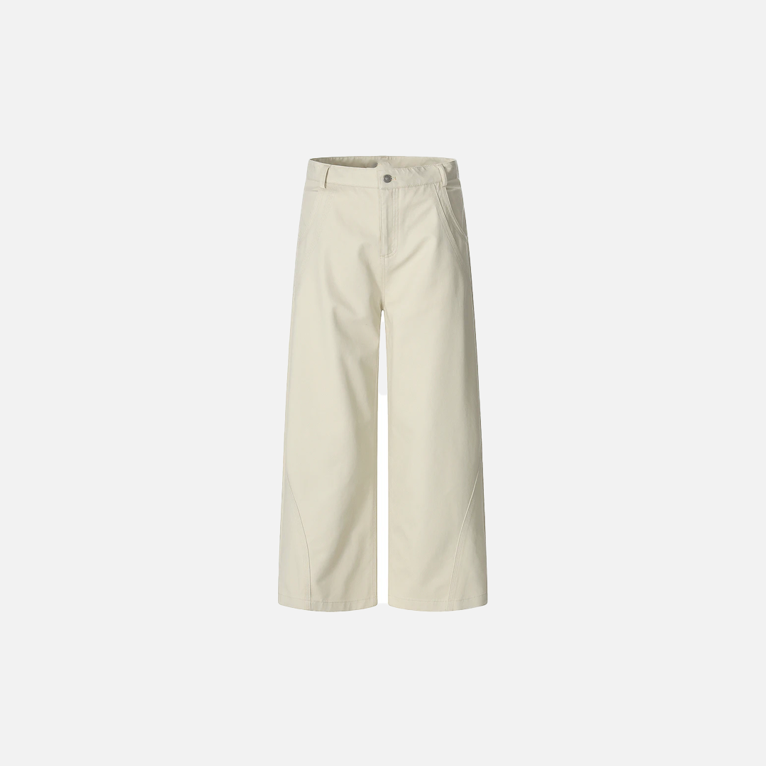 Herbstliche Plüsch-Retro-Freizeithose mit weitem Bein