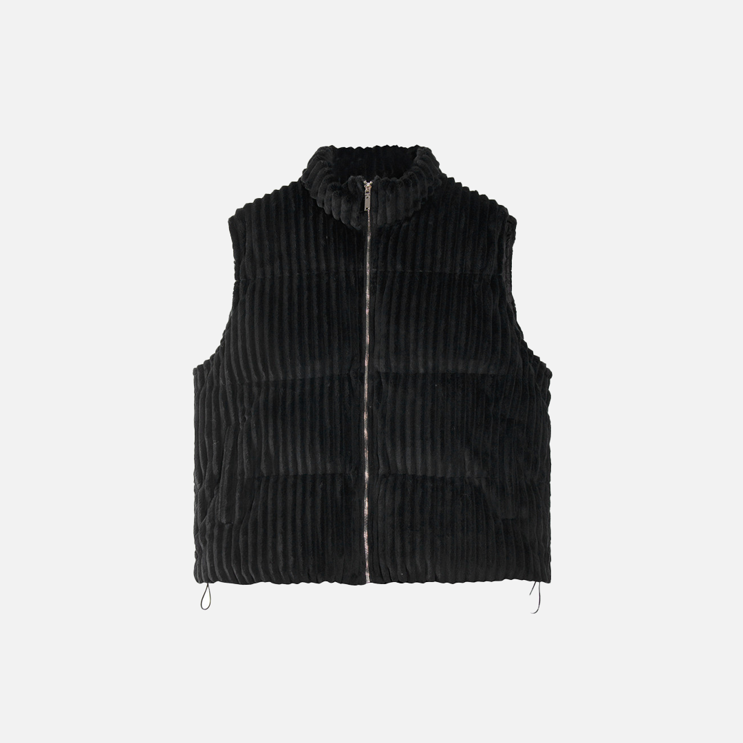 Winter Warm Loose Corduroy High Neck Vest