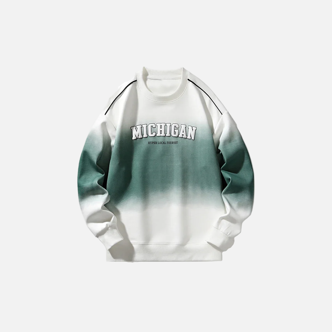 Gothic Oversized Sweatshirt mit Farbverlauf und Buchstabenprint
