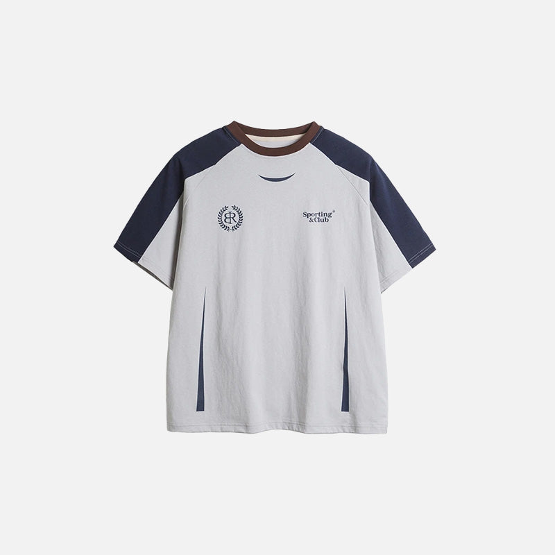 T-shirt de sport patchwork