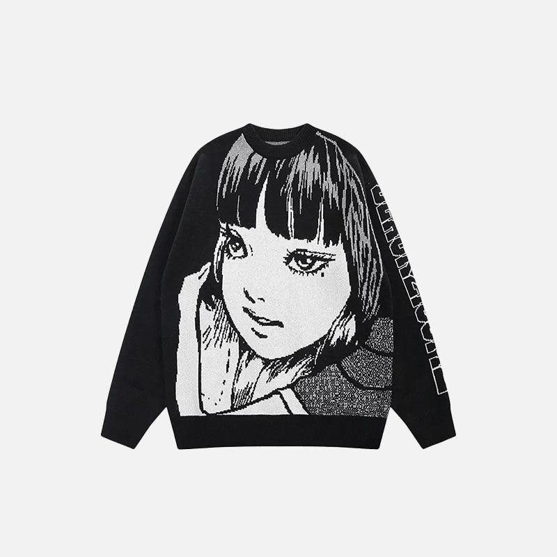 Retro-Anime-Strickpullover