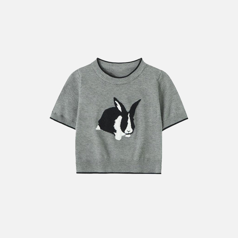 Bunny Bliss Cropped T-Shirt für Damen