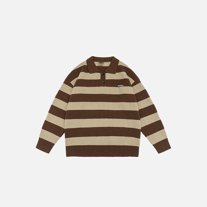 Klassischer gestreifter Polopullover
