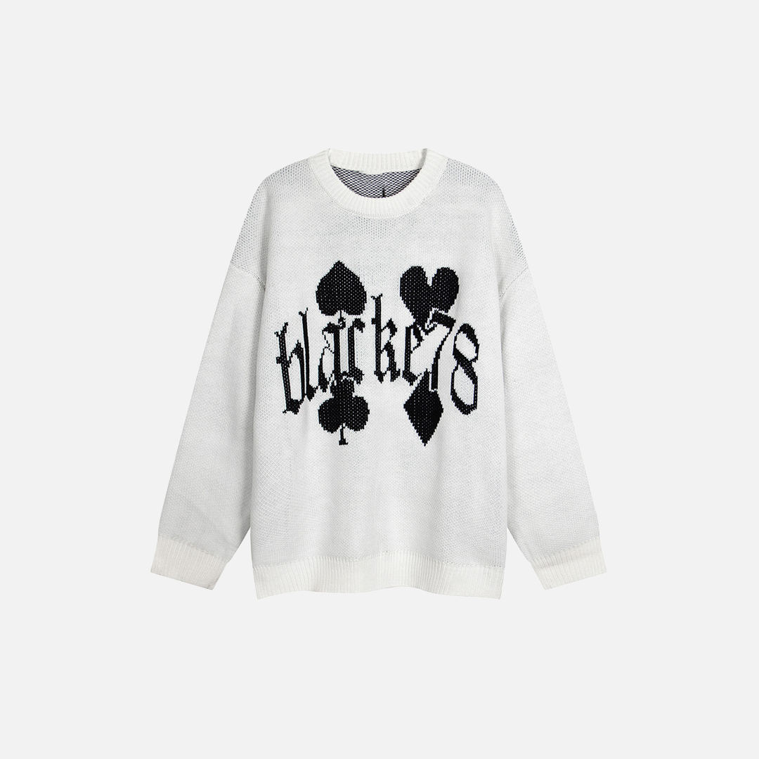 Pull oversize confortable brodé de lettres