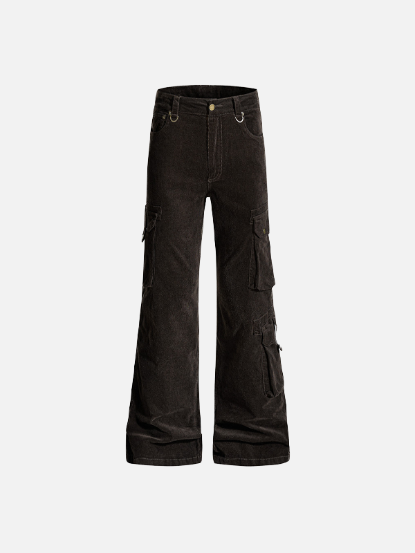 Pantalon évasé Cleanfit multipoches tendance Y2K