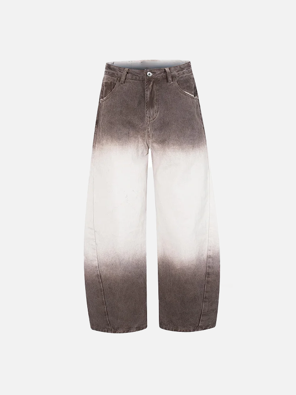 Modische Jeans mit Batikmuster und geradem Bein