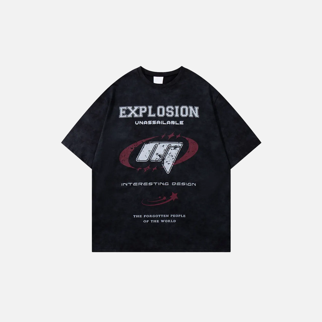 T-shirt oversize en coton à motif grunge cool punk