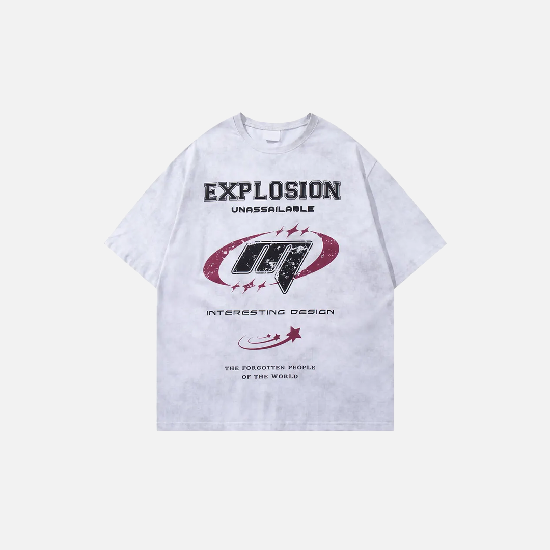 T-shirt oversize en coton à motif grunge cool punk