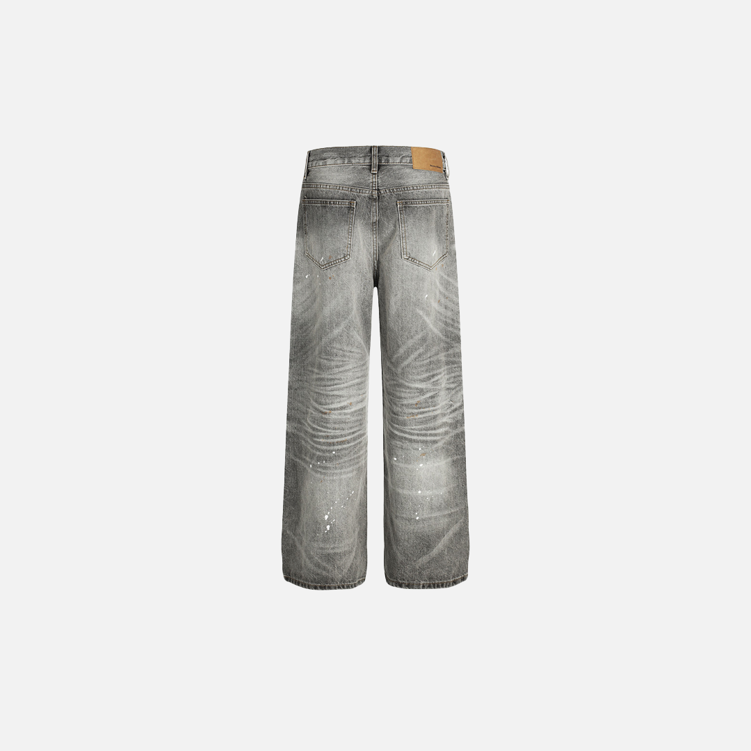 Punk Streetwear Distressed Ink Splatter Spray Jeans