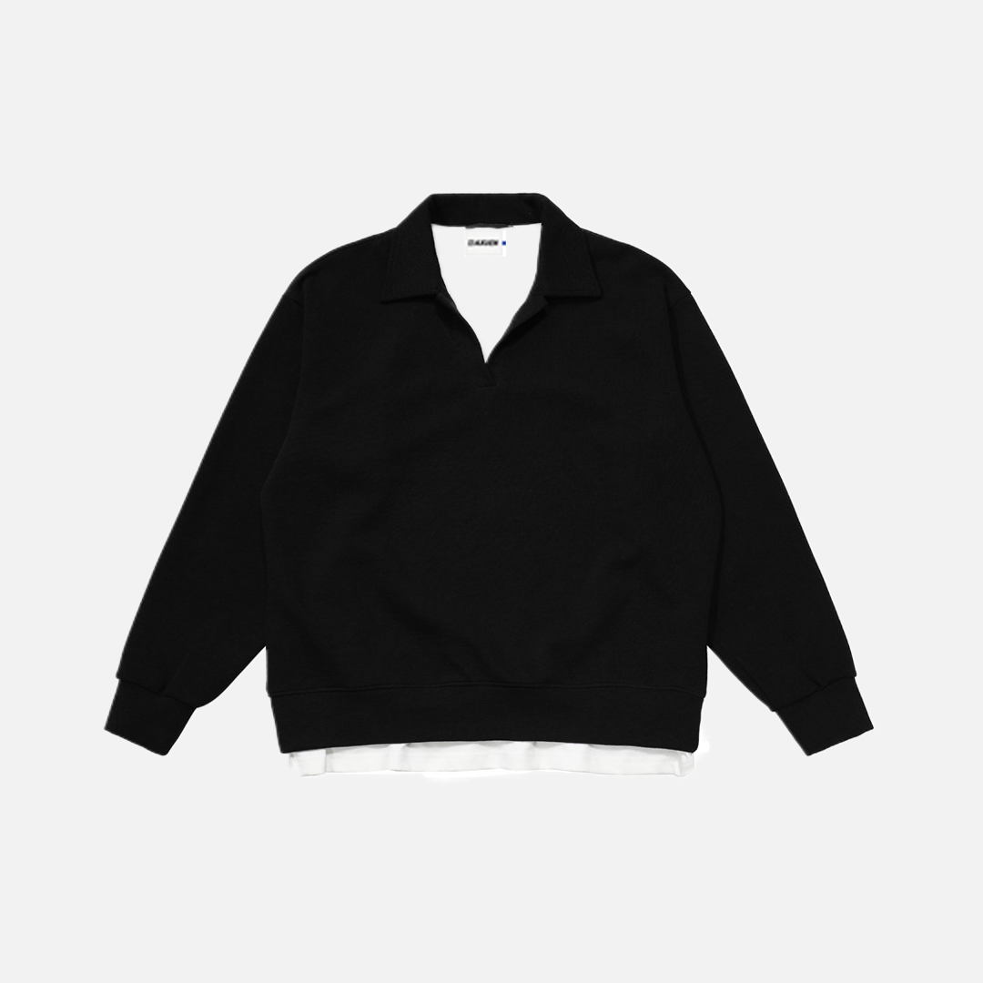 Y2K Hip Hop Frühlings-Sweatshirt mit lockerer Passform und Kragen