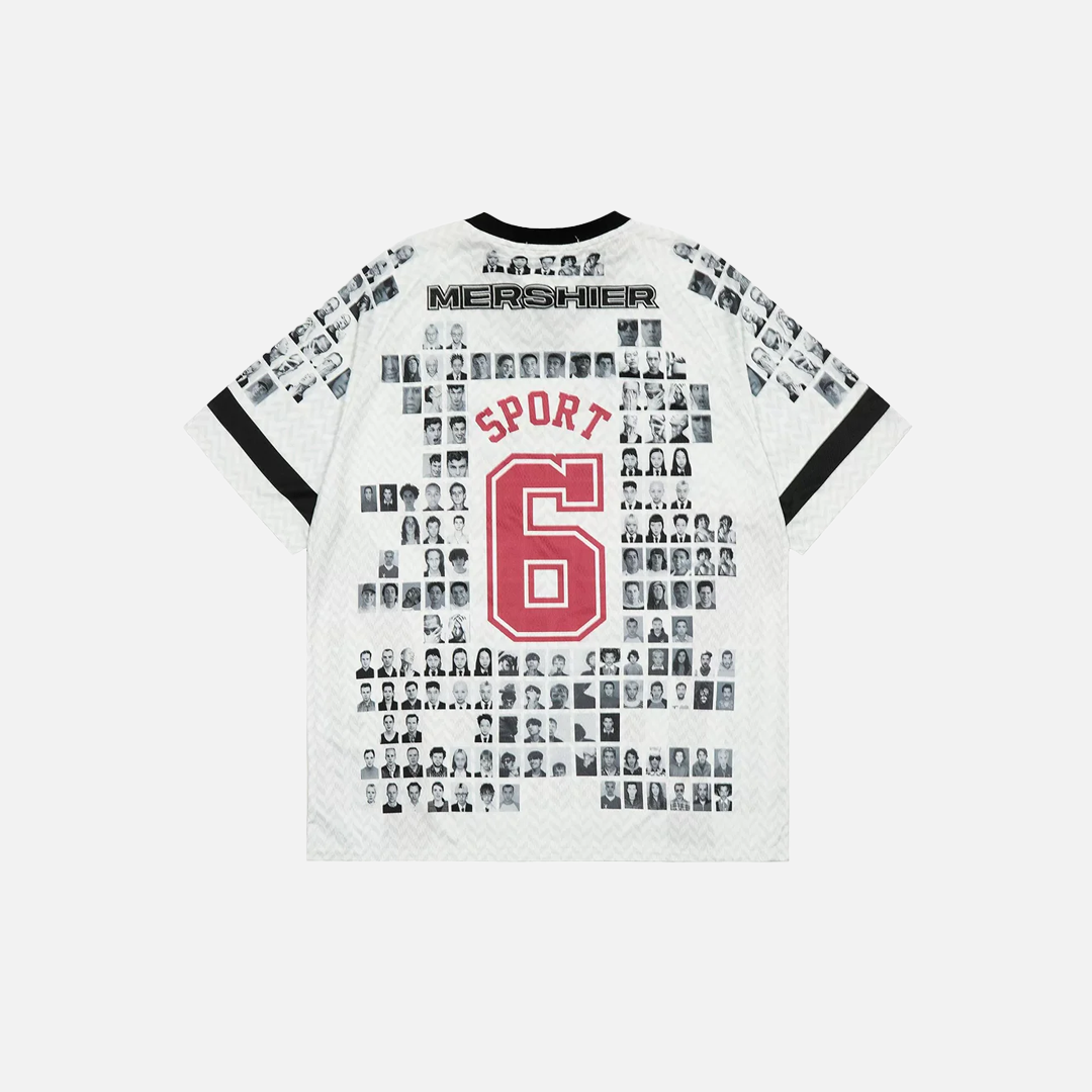 Y2K Sport-T-Shirt mit lebendigem Patchwork-Design und V-Ausschnitt