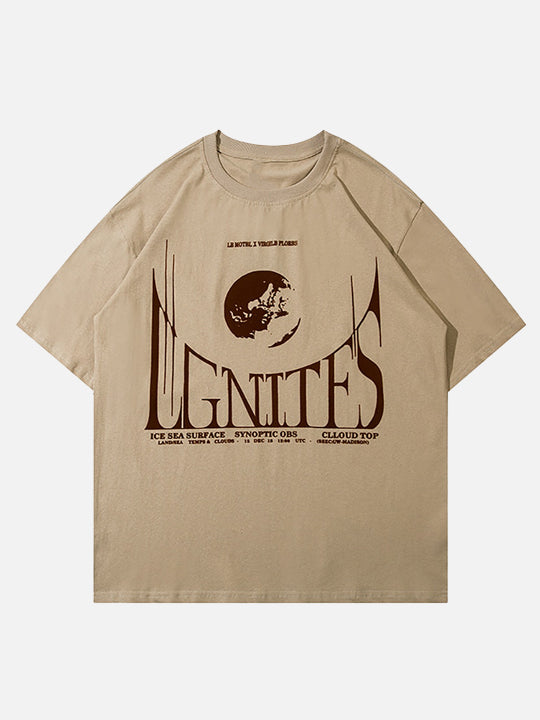 T-shirt ample à imprimé lettres