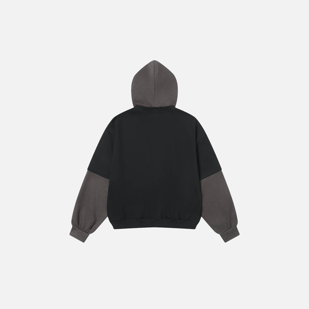 Graphic Streetwear Fake Two Piece Letter Print Hoodie