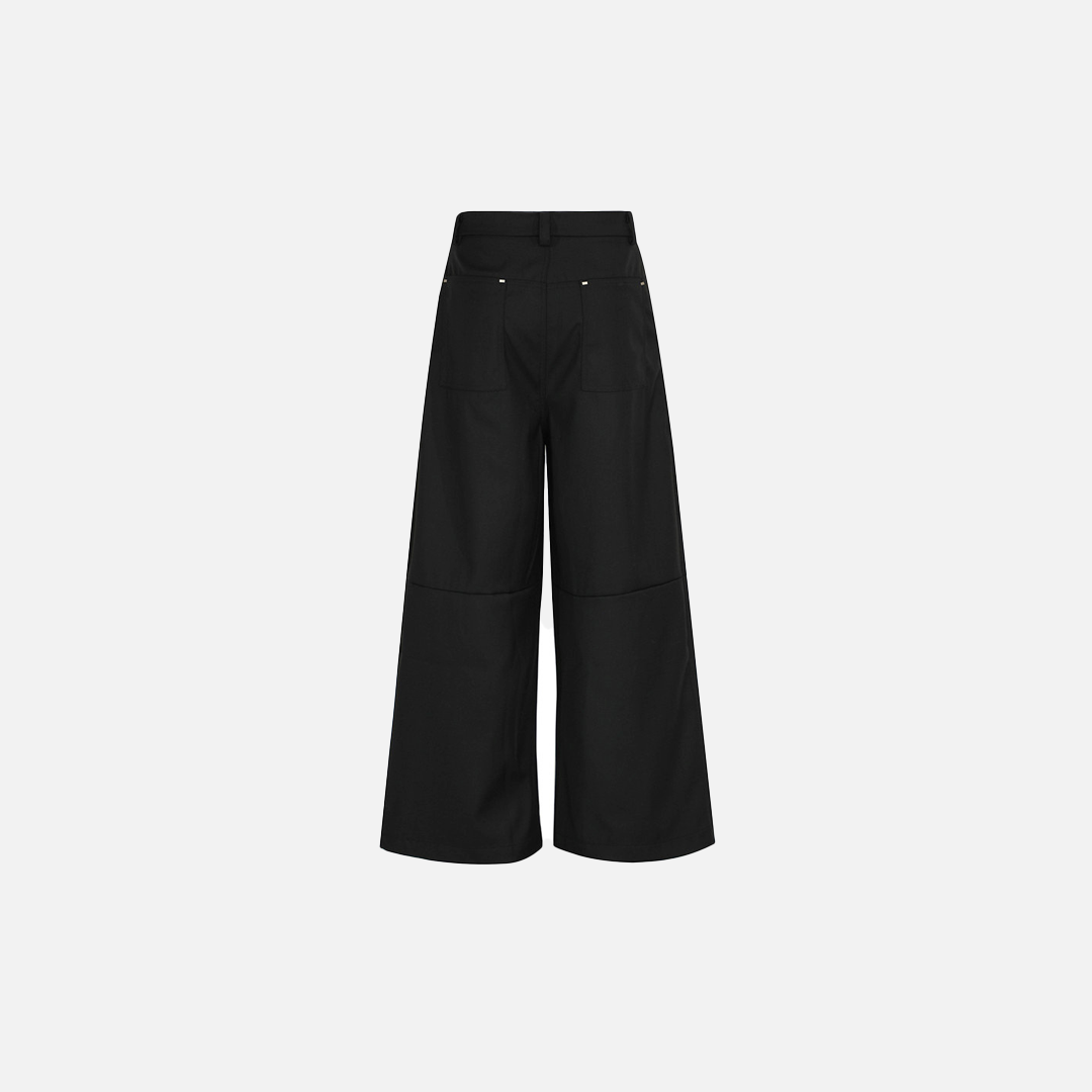 Lässige, stylische Herren-Faltenhose mit weitem Bein