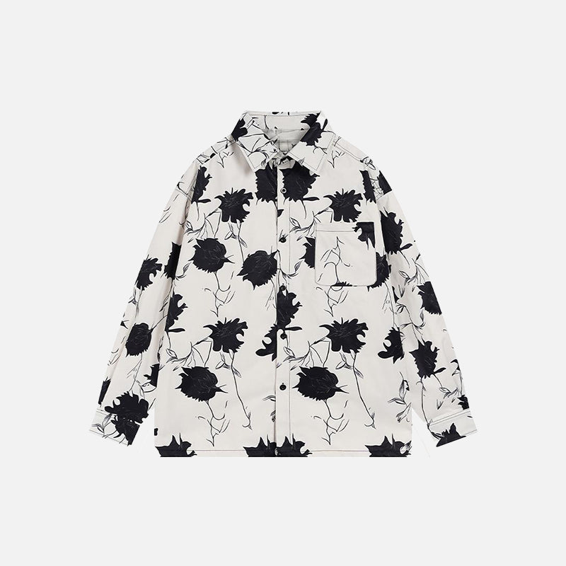 Hemd mit Blumenmuster und zwei Taschen