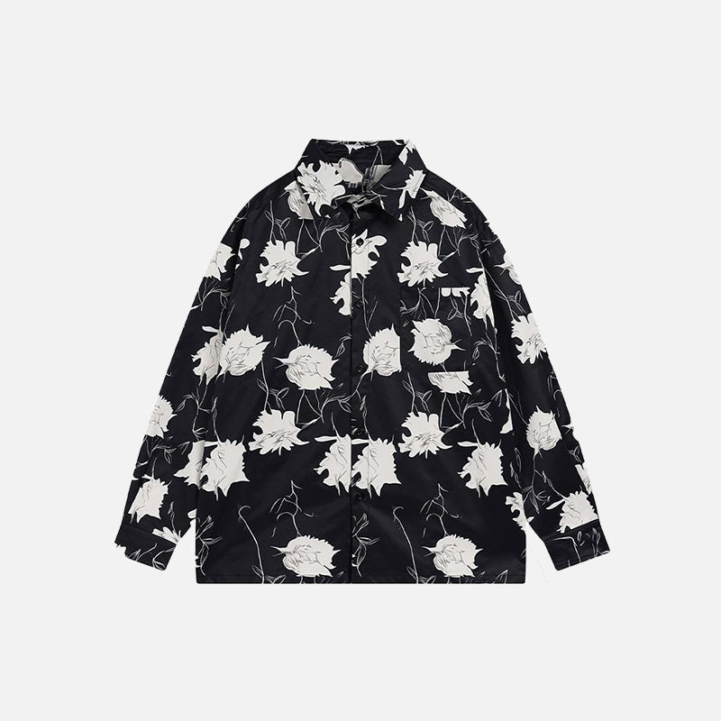 Hemd mit Blumenmuster und zwei Taschen