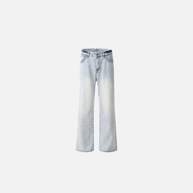 Jeans in heller Waschung mit lockerer Passform