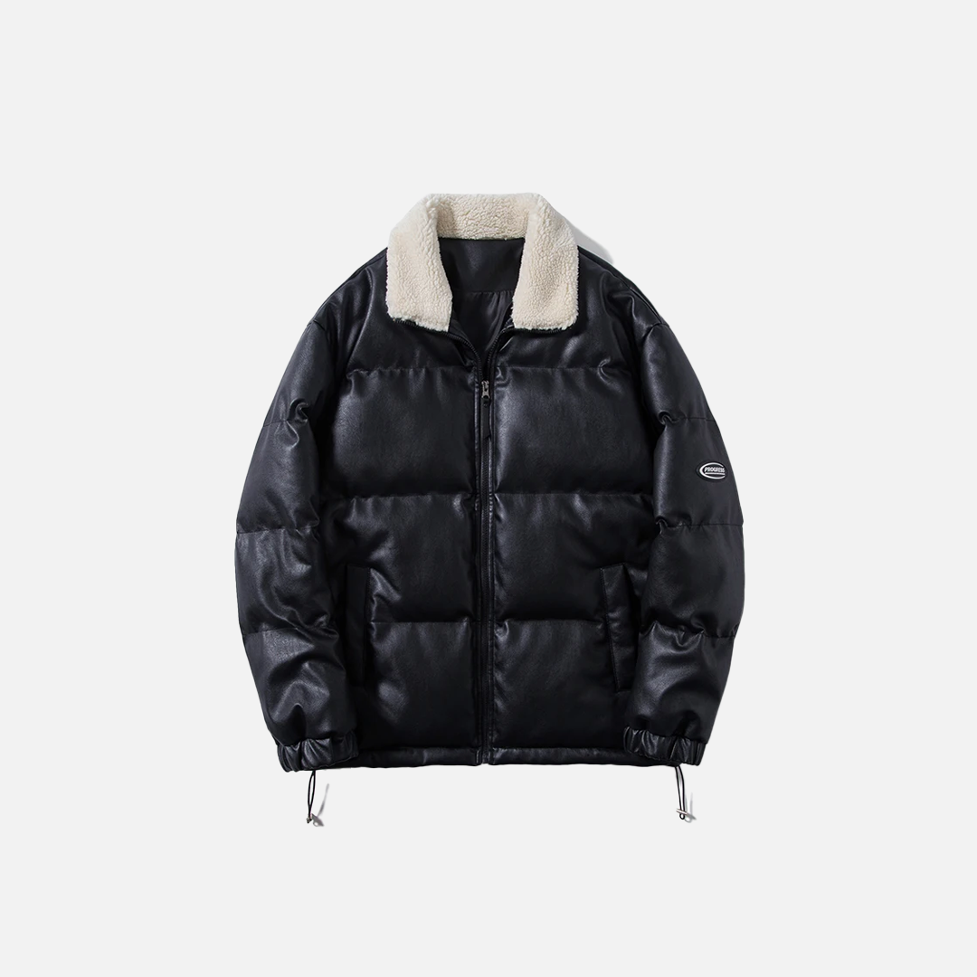 Parka d'hiver élégante à col en fourrure