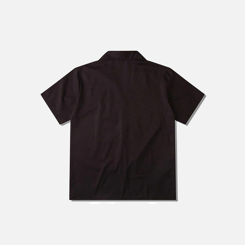 Kurzarm-Poloshirt mit Handflächenmotiv