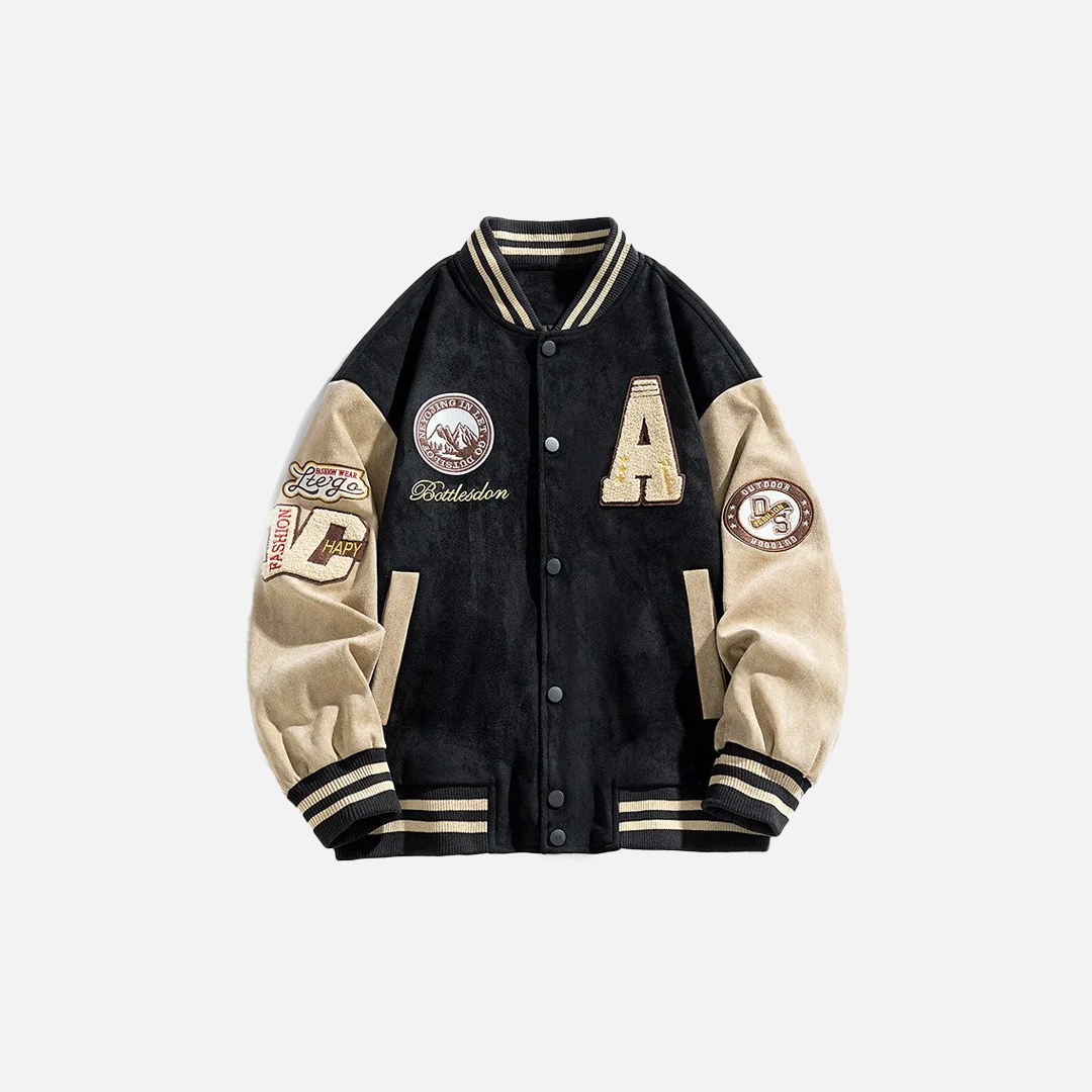 Veste universitaire brodée streetwear