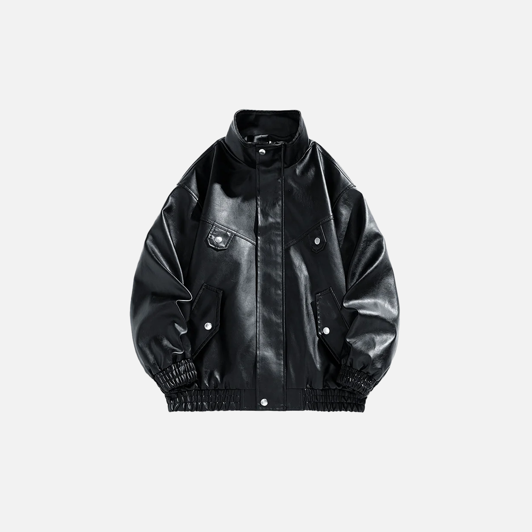 Lässige, trendige Motorrad-Lederjacke