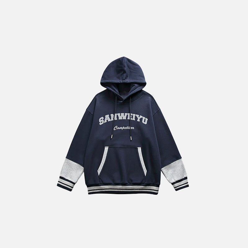 Oversize-Hoodie mit Farbblockmuster