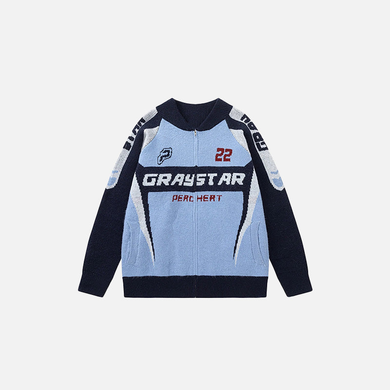 Turbo Drive Grauer Sternenpullover